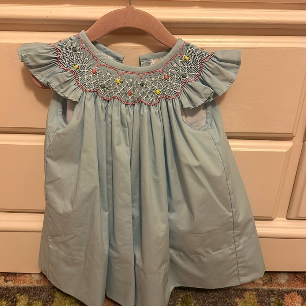 TBBC Angel sleeved smocked dress